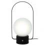 BLACK METAL LAMP WITH USB 27CM