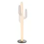 WHITE PLASTIC LIGHTING CACTUS WITH BLACK CIRCEL BASE 195CM