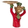 GOLD POLYRESIN MONKEY WITH RED COSTUME AND DISC ON HANDS 27X22X27CM 20,5CM