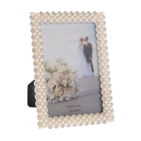 CRΘME METAL FRAME WITH PEARLS 10X15CM