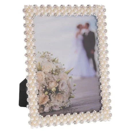 CRΘME METAL FRAME WITH PEARLS 13X18CM