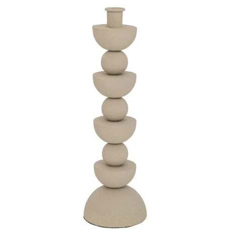 METAL CANDLEHOLDER IN CREAM COLOR 10X10X33CM