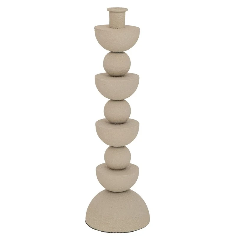 METAL CANDLEHOLDER IN CREAM COLOR 10X10X33CM