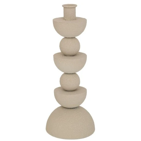 METAL CANDLEHOLDER IN CREAM COLOR 10X10X26CM