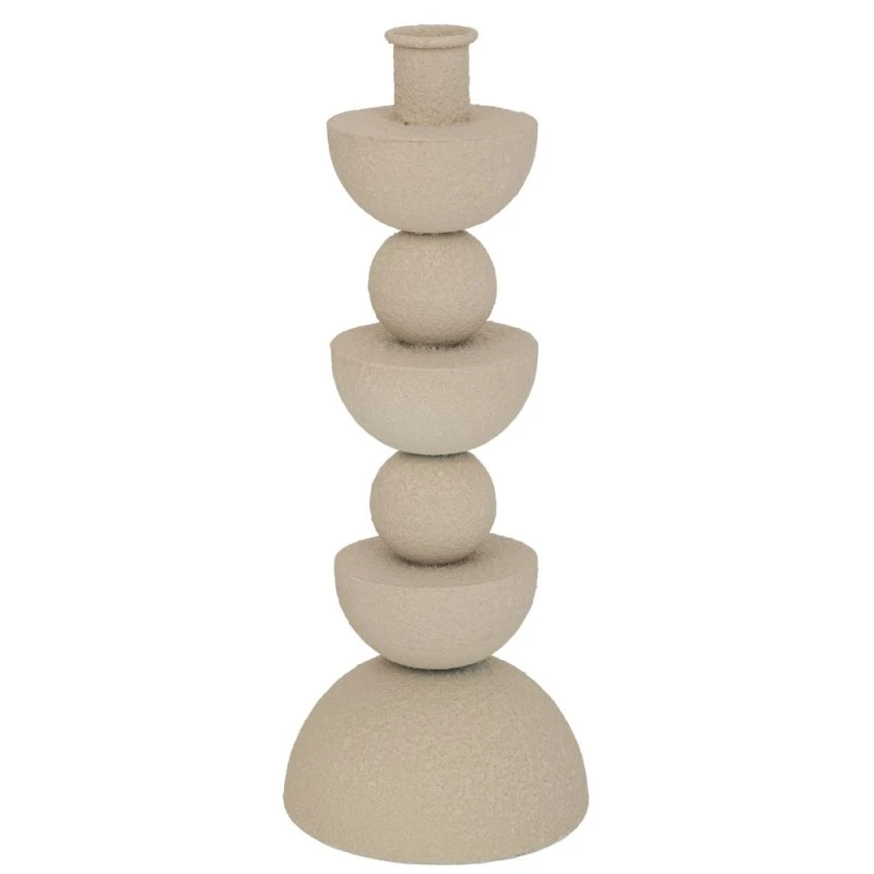METAL CANDLEHOLDER IN CREAM COLOR 10X10X26CM