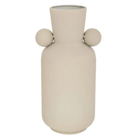 METAL VASE IN CREAM COLOR 15X15X34,5CM