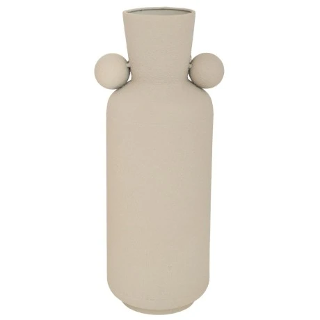 METAL VASE IN CREAM COLOR 15X15X42CM