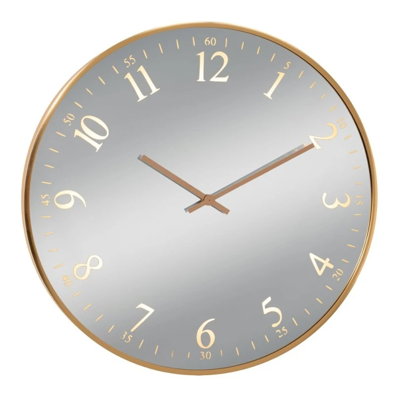 DECO ROUND METAL WALL CLOCK IN BLACK AND WHITE COLOR WITH WIRELESS 3 COLORS LIGHT CONTROL D60CM