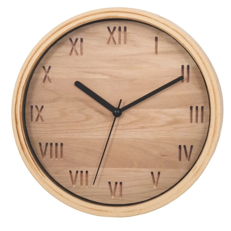 WALL CLOCK IN BROWN COLOR D22CM