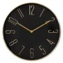 DECO ROUND METAL WALL CLOCK IN BLACK AND GOLD COLOR D30CM