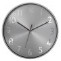DECO ROUND METAL WALL CLOCK IN SILVER COLOR D30CM