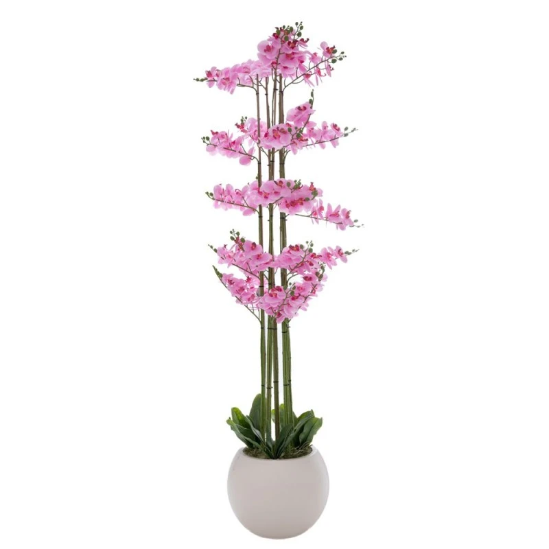 ARTIFICIAL PINK ORCHID PHALAENOPSIS IN CERAMIC POT 190CM