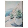 PLANT PAINTING ON PRINTED CANVAS WITH LIGHT NATURAL FRAME 80X120CM