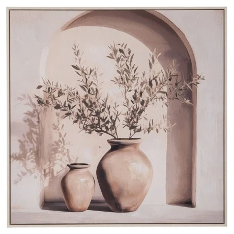 PLANT ΠΙΝΑΚΑΣ ΣΕ ΤΥΠΩΜΕΝΟ ΚΑΜΒΑ ΜΕ ΛΕΥΚΗ ΠΑΛΑΙΩΜΕΝΗ ΚΟΡΝΙΖΑ 80Χ80ΕΚ