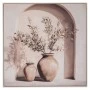 PLANT PAINTING ON PRINTED CANVAS WITH WHITE WASHING FRAME 80X80CM