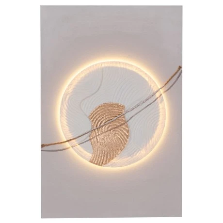 ΠΙΝΑΚΑΣ ΚΥΚΛΟΣ ΕΛΑΙΟΓΡΑΦΙΑ WITH LED LIGHT ΣΕ ΤΥΠΩΜΕΝΟ ΚΑΜΒΑ 60Χ90ΕΚ