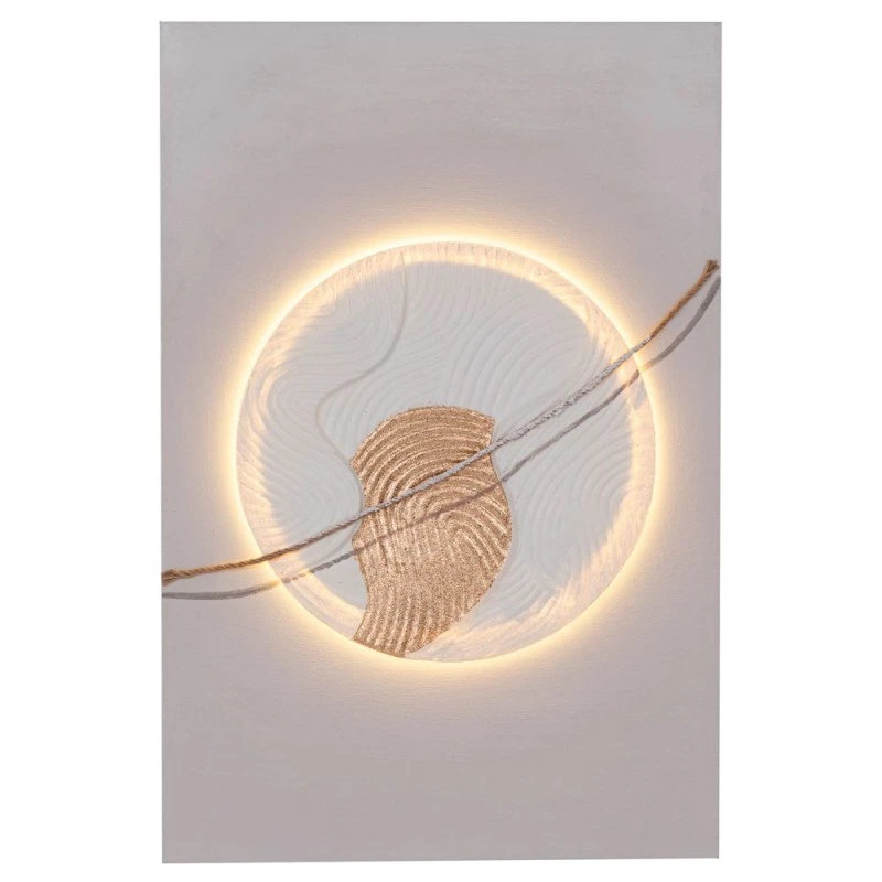 CYCLE OIL PAINTING WITH LED LIGHT ON PRINTED CANVAS 60X90CM