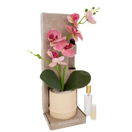 ARTIFICIAL PINK ORCHID IN POT WITH AROMA IN GIFT BOX (SUMMER MARSHMALLOWS) 13,5X13,5X41CM
