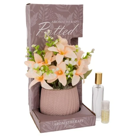 ARTIFICIAL PINK ORCHID IN POT WITH AROMA IN GIFT BOX (MY PARIS) 14X14X30CM