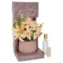 ARTIFICIAL PINK ORCHID IN POT WITH AROMA IN GIFT BOX (MY PARIS) 14X14X30CM
