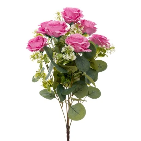 ARTIFICIAL BEAUTY ROSES BUSH POTTED