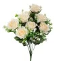 ARTIFICIAL CREAM ROSES BUSH POTTED
