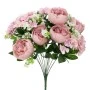 ARTIFICIAL PINK FLOWERS BUSH POTTED