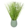 GRASS IN WHITE CERAMIC POT 10X9X31CM