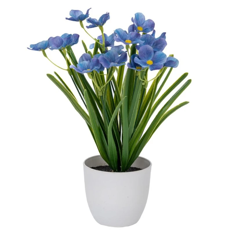 PURPLE FLOWERS IN PLASTIC POT 10X9X28CM