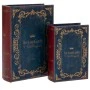 SET 2 DECO STORAGE BOOK BOX IN RED GREEN COLOR 19X7X27CM