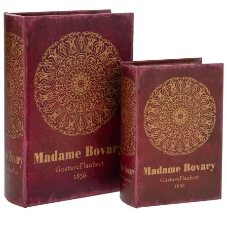 SET 2 DECO STORAGE BOOK BOX IN RED COLOR 19X7X27CM