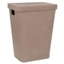 CREAM FABRIC LAUNTRY BASKET WITH LID 44X34X57CM