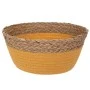 YELLOW ROUND WICKER BASKET D26X12CM