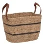 WICKER BASKET WITH PVC HANDLES 38X28X28CM