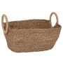 OVAL WICKER BASKET WITH RING HANDLES 38X28X18CM