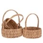 SET 3 WATER HYACINTH ROUND BASKET D26X11 32CM D23X10 29CM D20X9 25CM