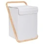 CREAM FABRIC LAUNDRY BASKET WITH LID 40X40X70CM