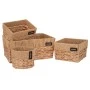 SET 4 WATER HYACINTH STORAGE BASKETS 44X32X20 25X25X17 20X15 26X18X12CM