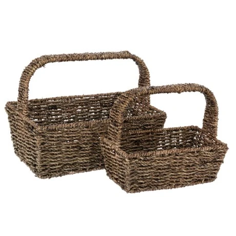 SET 2 BASKET WITH HANDLES 30X20X12 24X14X10CM