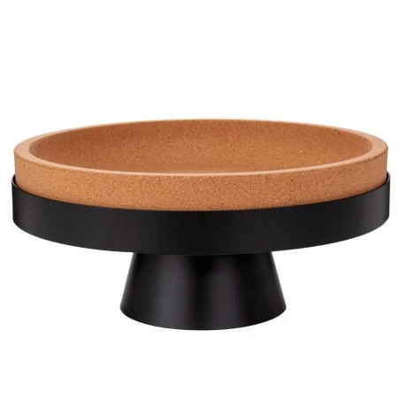 BLACK METAL TRAY WITH FELT TRAY D28X13X13CM