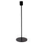 BLACK METAL CANDLEHOLDER 35CM