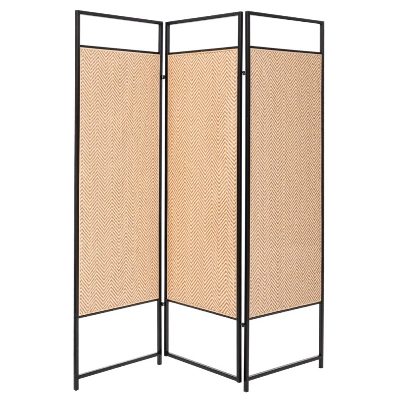 BLACK METAL SCREEN 120X160CM