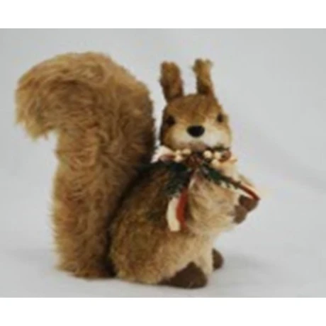 XMAS FABRIC SISAL SQUIRREL IN BROWN COLOR 22,5X11X23,5CM