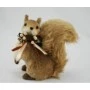 XMAS FABRIC SISAL SQUIRREL IN BROWN COLOR 16,5X9X16CM