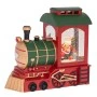 XMAS RED GREEN PLASTIC TRAIN WITH LED ROTATED GLITTER 24.5X11X22CM.BATTERY(3XAAA)+USB