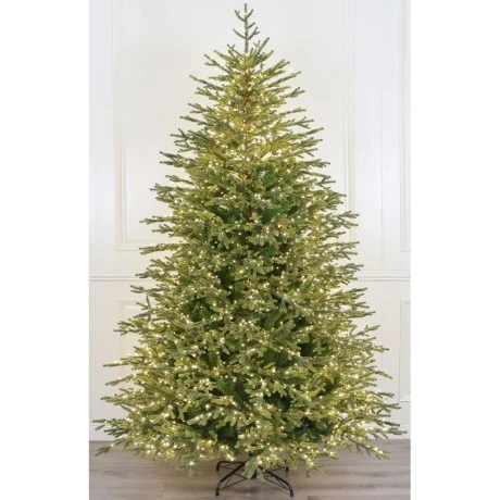 CHRISTMAS TREE PRE-LIT HIGHLANDS 240CM WITH 3000 LED COPPER WARM WHITE LIGHTS 8 FUNCTIONS PE+PVC
