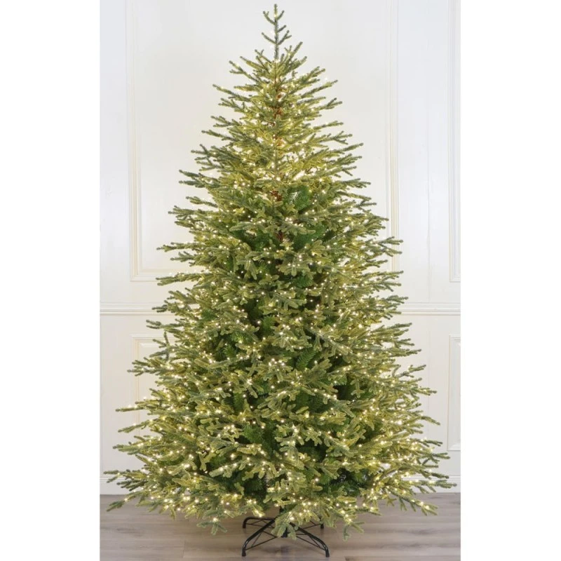 CHRISTMAS TREE PRE-LIT HIGHLANDS 240CM WITH 3000 LED COPPER WARM WHITE LIGHTS 8 FUNCTIONS PE+PVC
