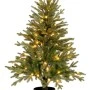 CHRISTMAS TREE PRE-LIT WITH POT 120CM WITH 100 LED WARM WHITE STEADY LIGHTS