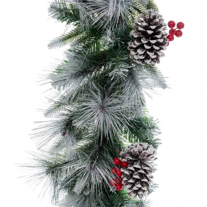 XMAS SNOWY GARLAND 270CM WITH PINECONES AND BERRYS