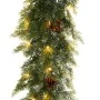 PRE-LIT FROSTED GARLAND 270CM WITH PINECONES AND 80 LED WARM WHITE STEADY AND END CONNECTED LIGHTS